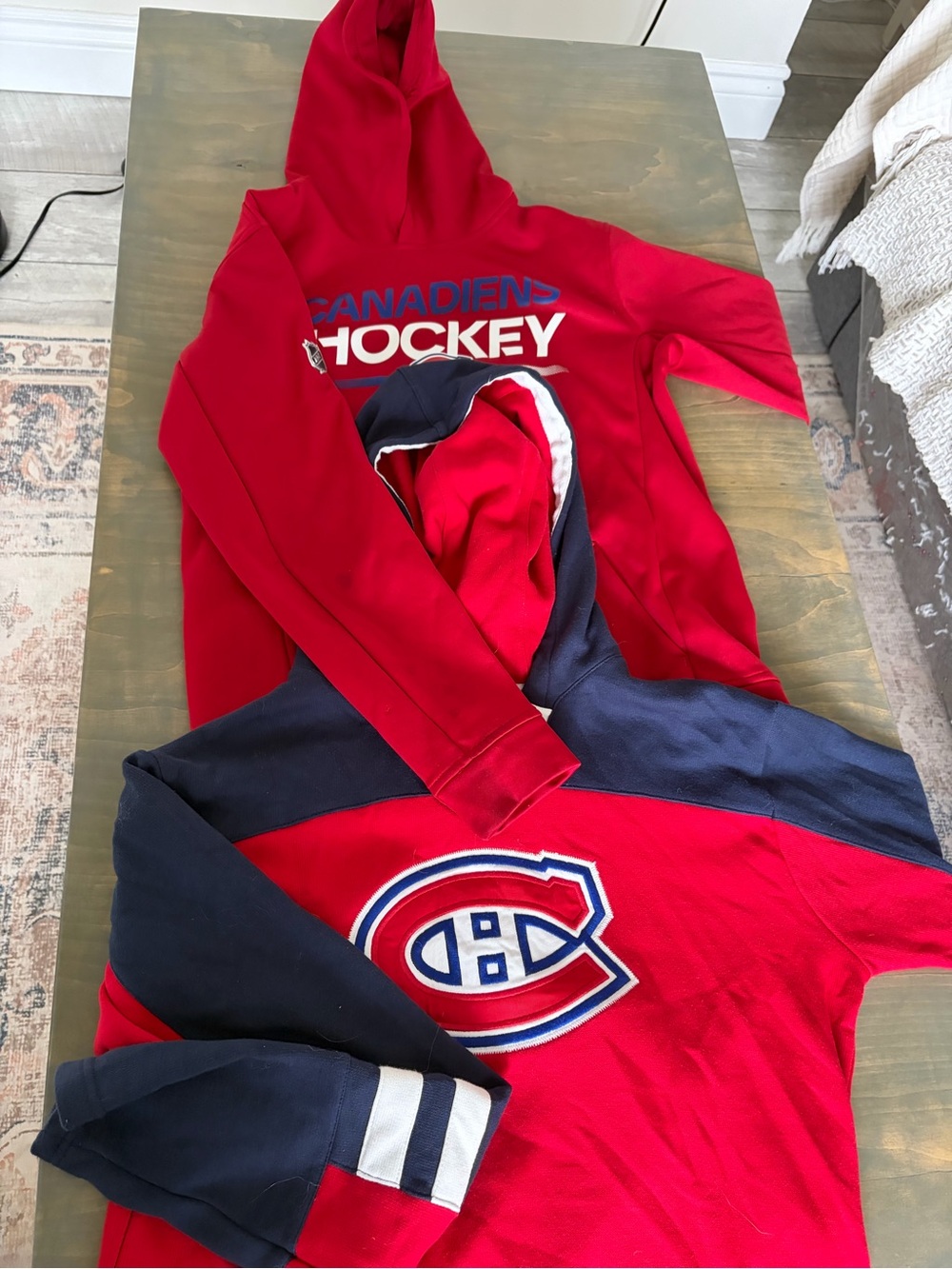 NHL Kids Red & Navy Montreal Canadiens Hoodie Sweatshirt